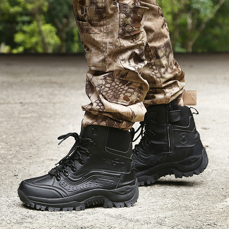 Large size high top outdoor military boots