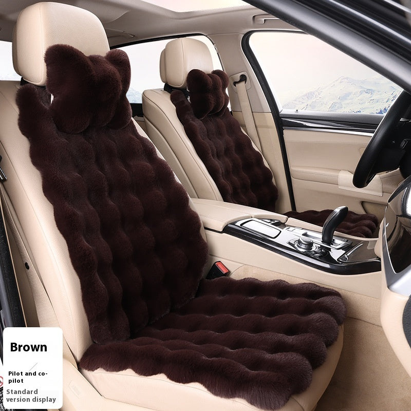 Bubble Velvet Winter Car Cushion Thickened Warm Plush Warm Universal Seat Cushions Seat Cover