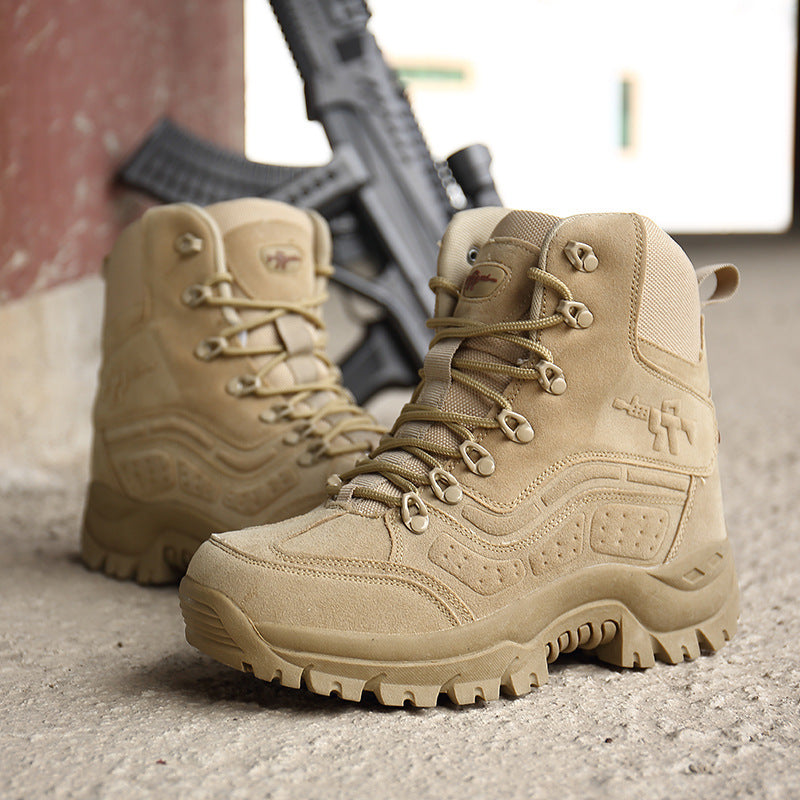 Large size high top outdoor military boots
