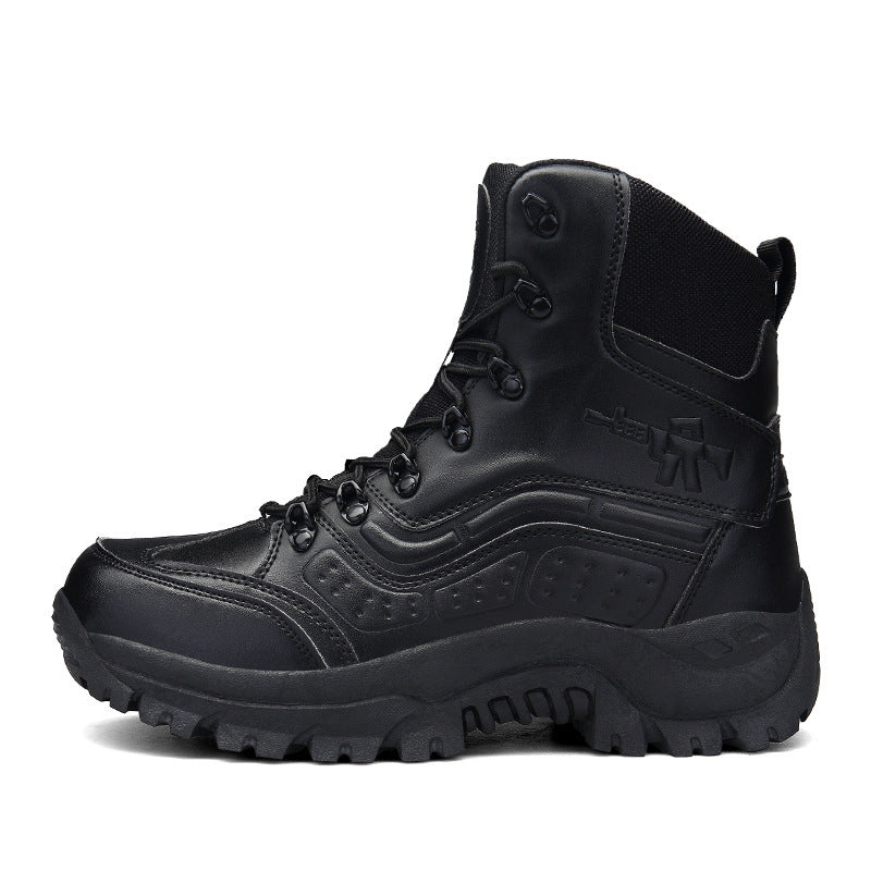Large size high top outdoor military boots