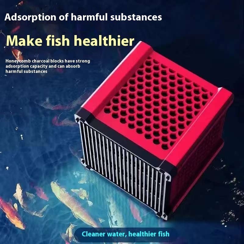 Fish Tank Water Purification Cube Activated Carbon Material Honeycomb