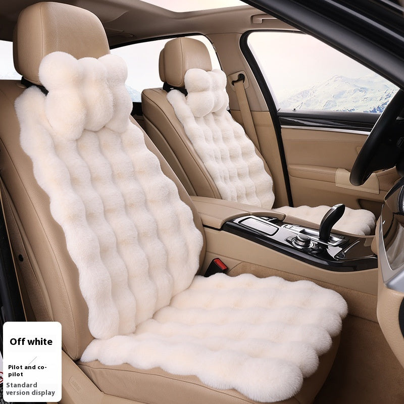 Bubble Velvet Winter Car Cushion Thickened Warm Plush Warm Universal Seat Cushions Seat Cover