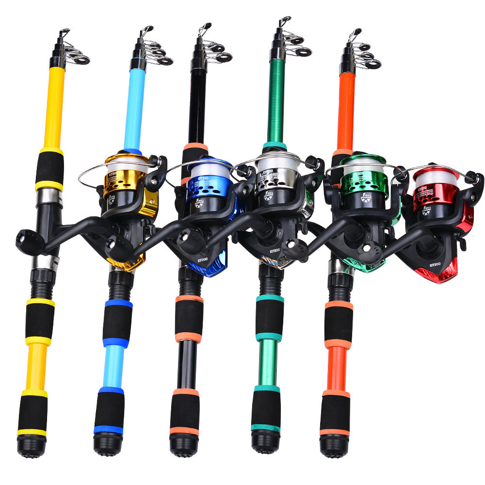 Tossing Casting Rods Fishing Wheel Fishing Rod Combination Suit