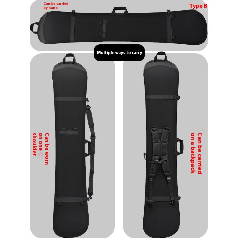 Double Shoulder Velcro Veneer Ski Board Bag