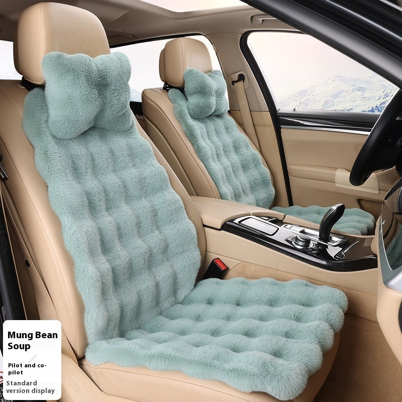 Bubble Velvet Winter Car Cushion Thickened Warm Plush Warm Universal Seat Cushions Seat Cover