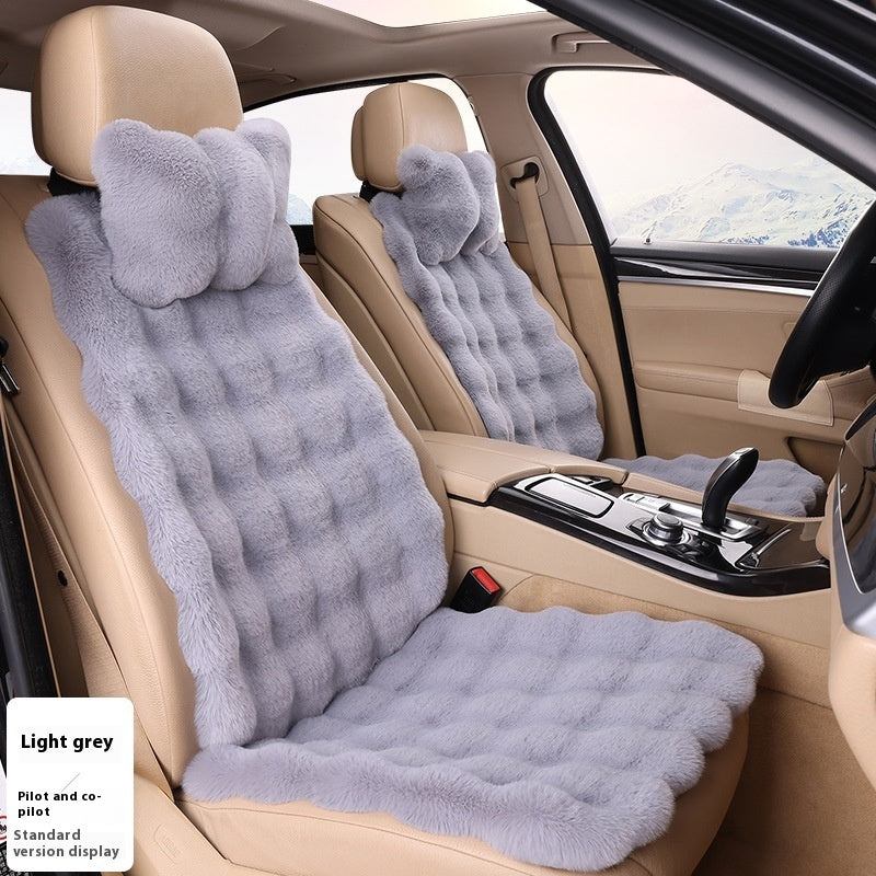 Bubble Velvet Winter Car Cushion Thickened Warm Plush Warm Universal Seat Cushions Seat Cover