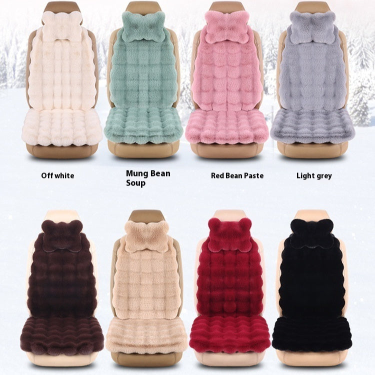 Bubble Velvet Winter Car Cushion Thickened Warm Plush Warm Universal Seat Cushions Seat Cover