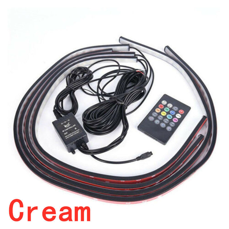 1 drag 4-5050 colorful voice control car chassis light atmosphere