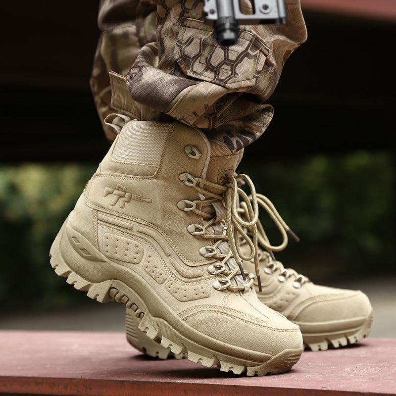Large size high top outdoor military boots