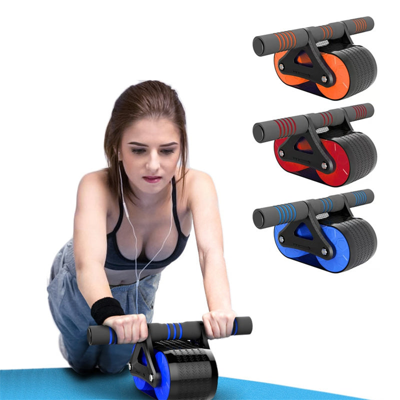 Double Wheel Abdominal Exerciser Women Men Automatic Rebound